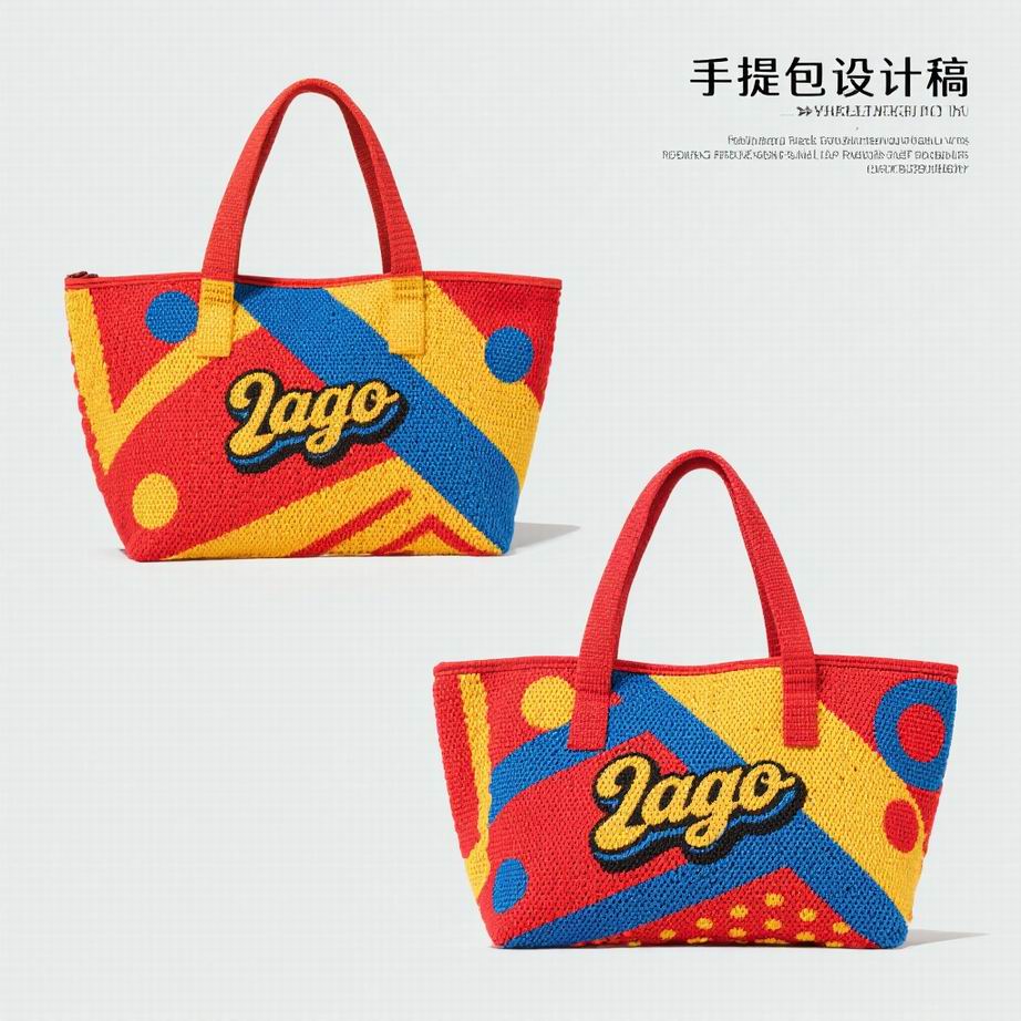 文艺复古飞织手提包